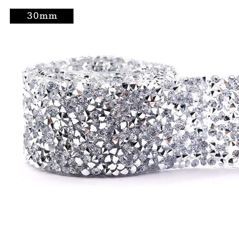 1 Yard Sewing Trim Crystal Motif Strass Hot Fix Rhinestone Tape